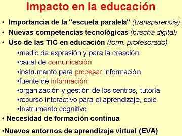 Impacto de las TIC en la educaci&oacute;n